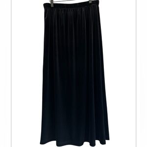 Vintage Y2K Sz XL Maxi Witchy Whimsigoth Dark Fairy Velour A-Line Flare Skirt